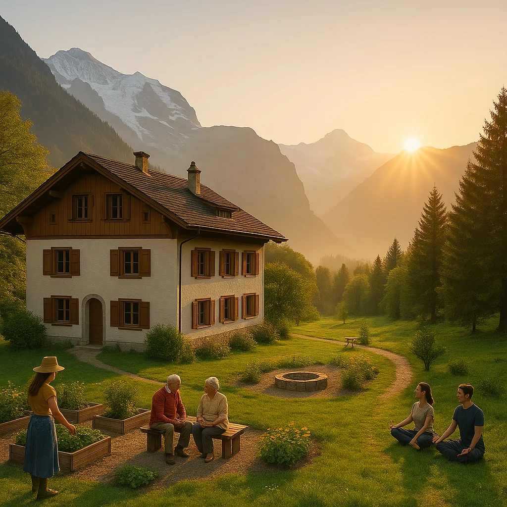 People spending time together outside the future residence
